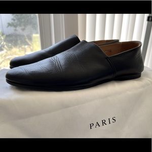 Sandro Black Leather Slippers